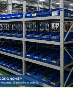 Kệ sắt chứa hàng nhà máy lớn do DV.TECH thiết kế và gia công theo yêu cầu. Kết cấu chịu tải cao, phù hợp kho công nghiệp, nhà xưởng và doanh nghiệp sản xuất.